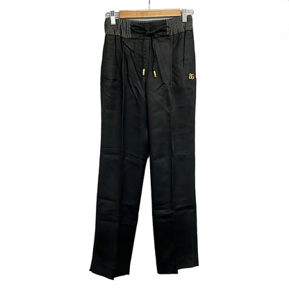 Dolce & Gabbana Pants 38 S Straight Fit Cotton Black Full Length