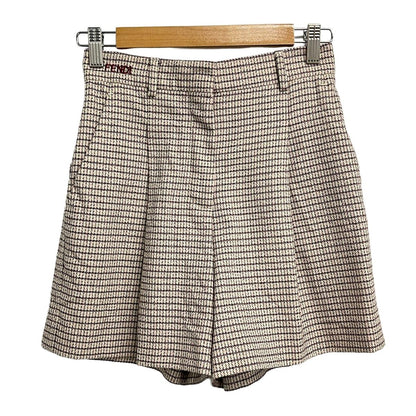 Fendi Shorts 38 S Pink Ivory Bordeaux Wool