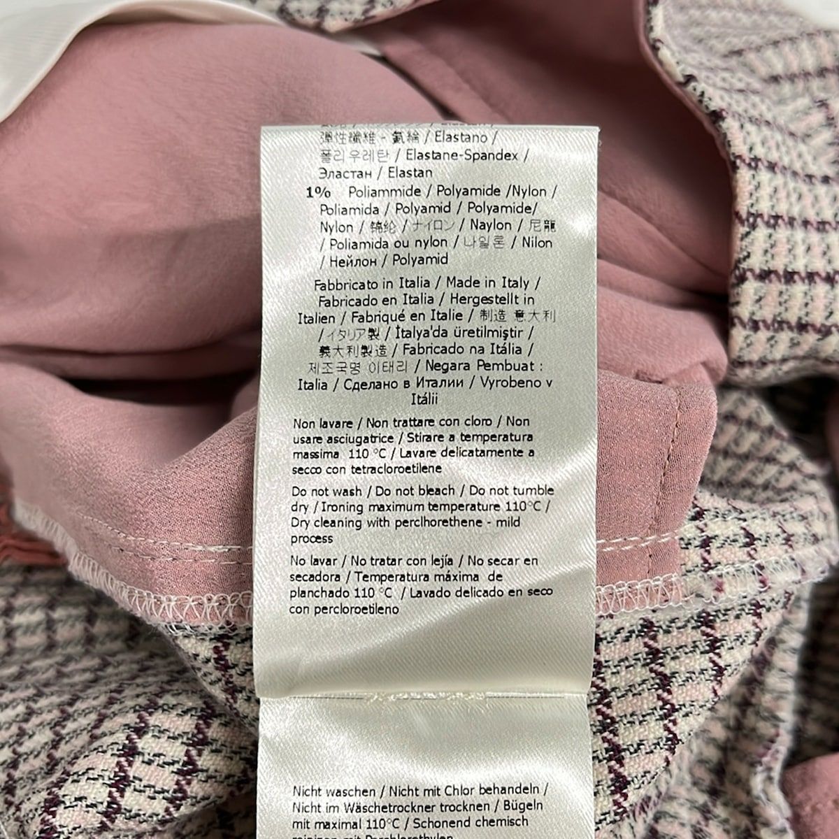 Fendi Shorts 38 S Pink Ivory Bordeaux Wool — view 5