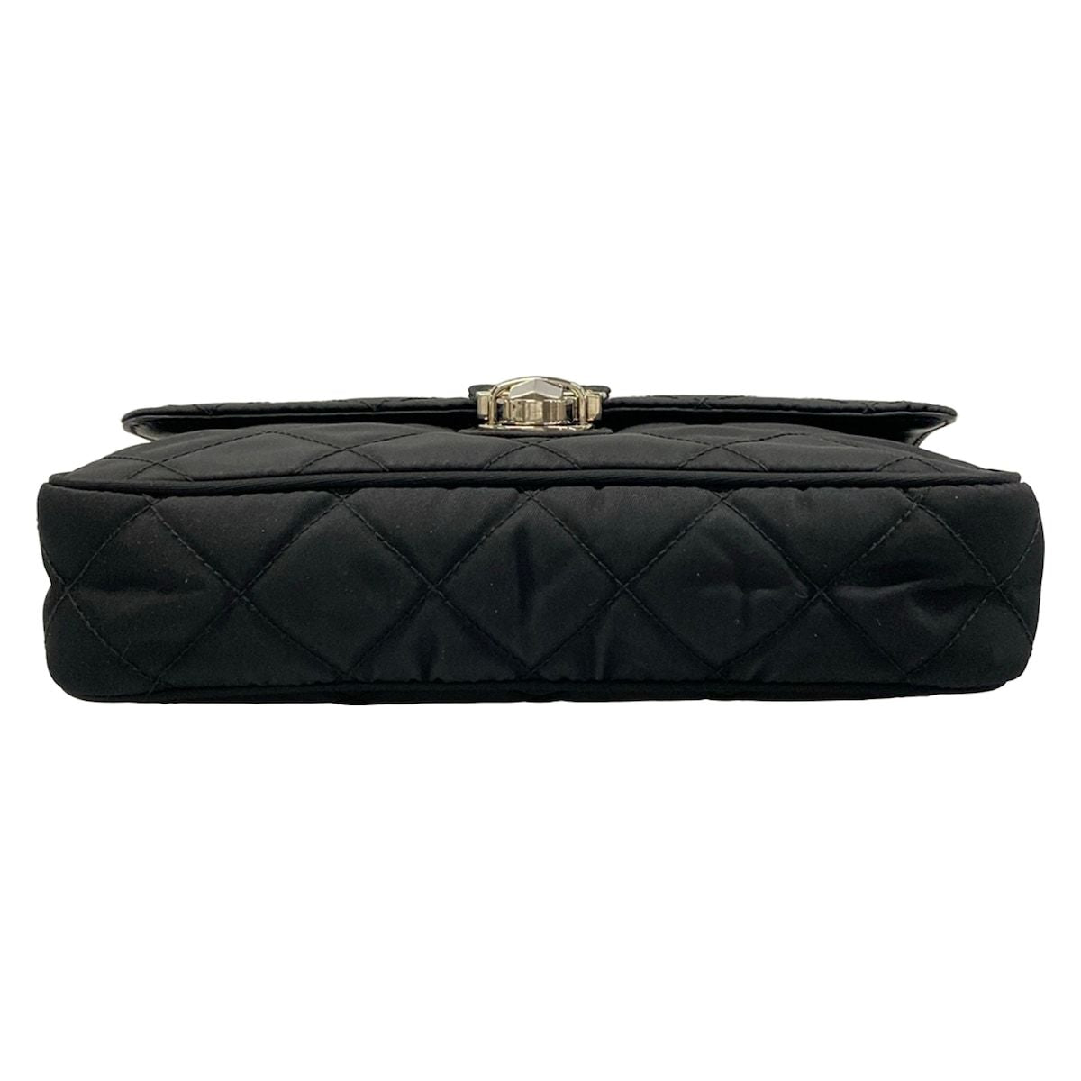Prada Shoulder Bag Black Quilted Removable Strap Leather — view 5