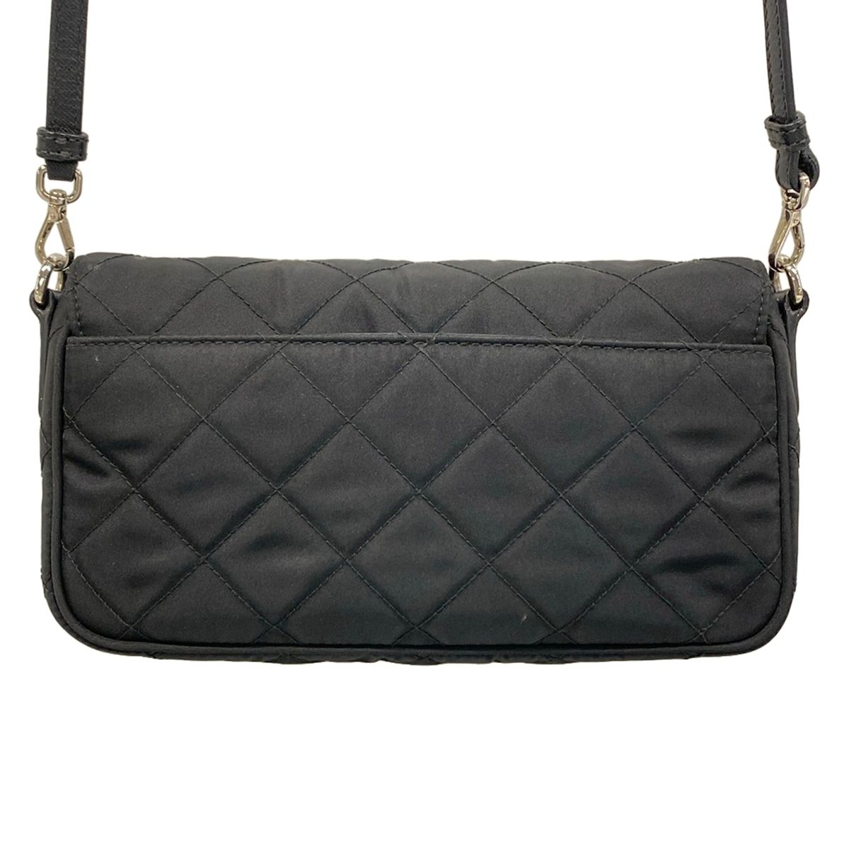 Prada Shoulder Bag Black Quilted Removable Strap Leather — view 3