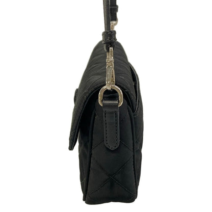 Prada Shoulder Bag Black Quilted Removable Strap Leather — view 4