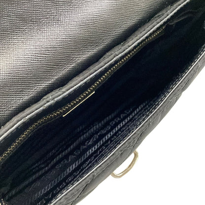 Prada Shoulder Bag Black Quilted Removable Strap Leather — view 7