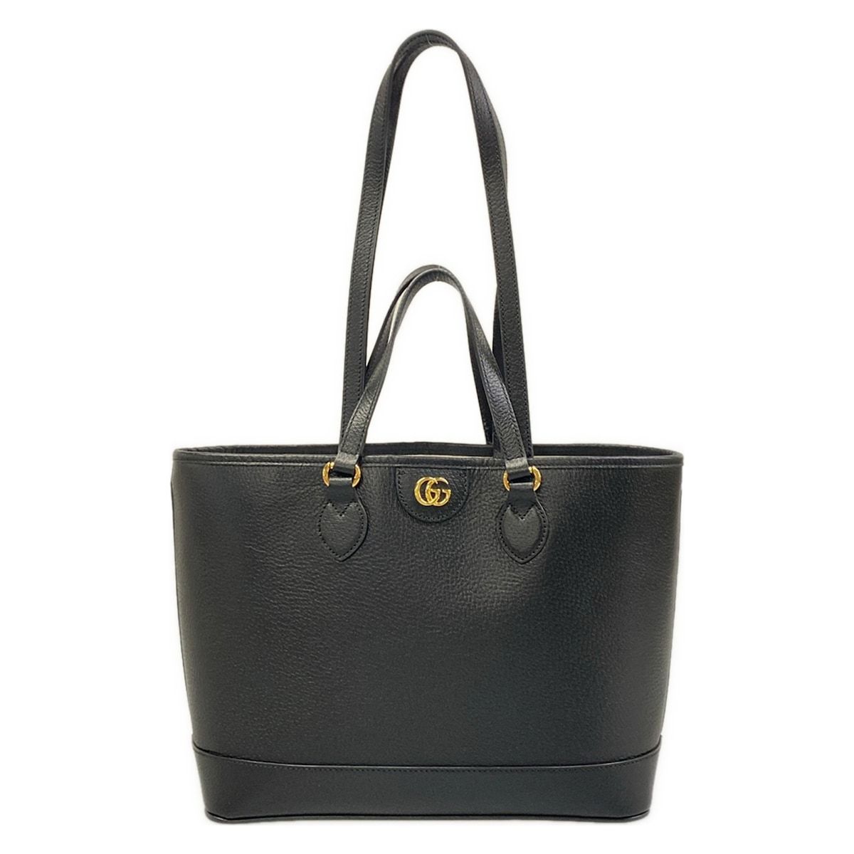 Gucci Tote Double Black Leather