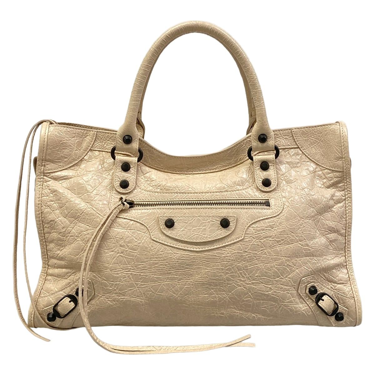 Balenciaga Handbag le City Pink Beige Leather