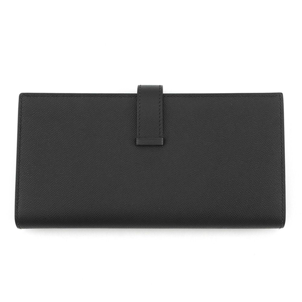 Hermes Wallet Bearn Souffle Black Silver Vo Madame — view 3