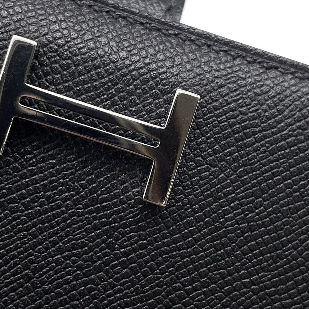 Hermes Wallet Bearn Souffle Black Silver Vo Madame — view 9