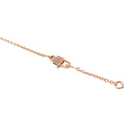 Hermes Necklace Amulet Kelly Cadena Diamond Total 18k Pink Gold Pendant — view 5