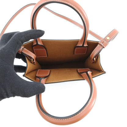 Celine Triomphe Mini Vertical Cover Leather 2-Way Shoulder Bag Brown — view 6