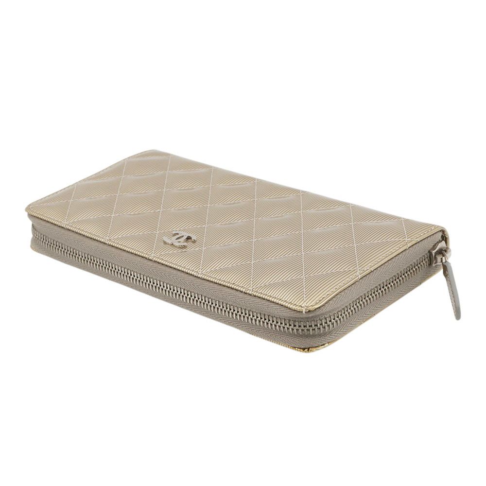 Chanel Wallet Quilted Classic Long Zip CC Logo Patent — view 2