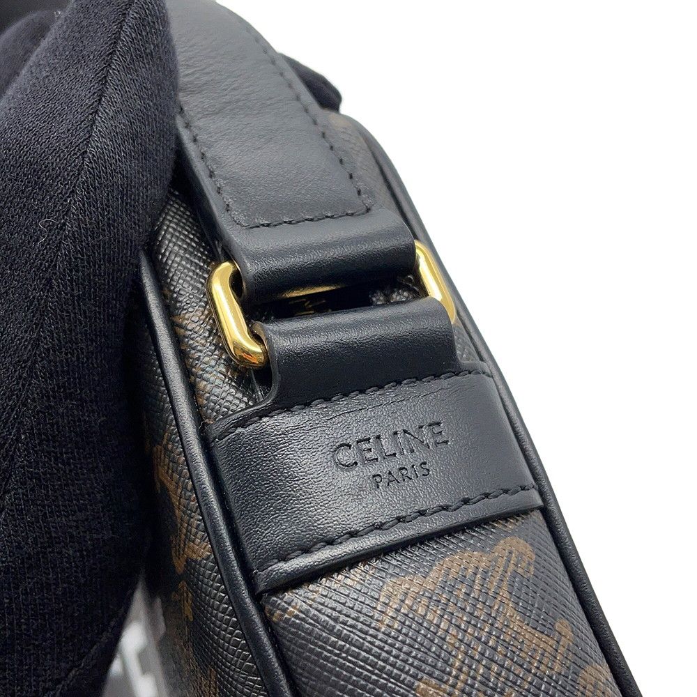 Celine Shoulder Bag Triomphe Horizontal Black — view 8