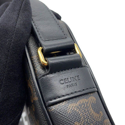 Celine Shoulder Bag Triomphe Horizontal Black — view 8