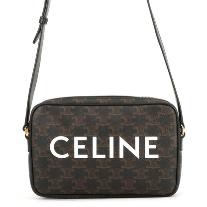 Celine Shoulder Bag Triomphe Horizontal Black