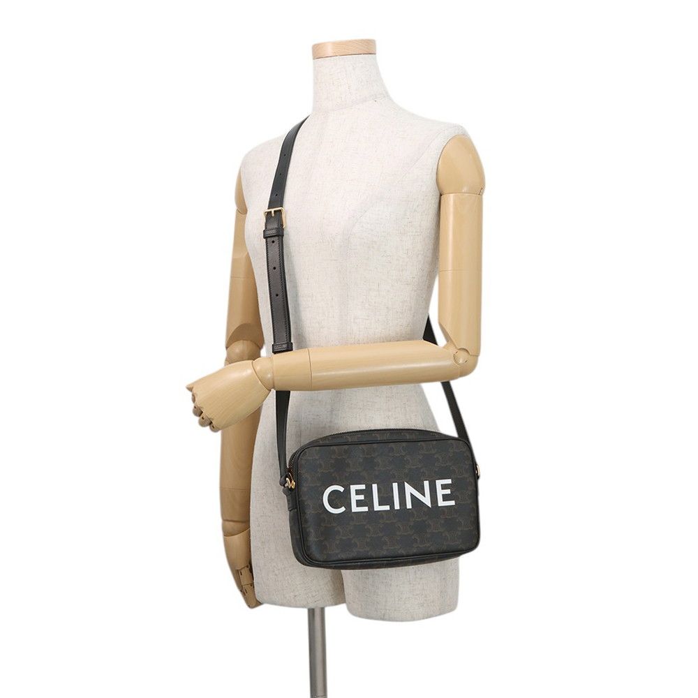 Celine Shoulder Bag Triomphe Horizontal Black — view 4
