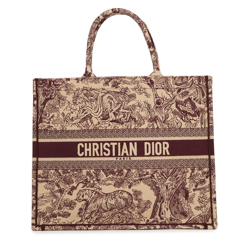 Dior Tote Book Toile de Jouy Embroidery Large