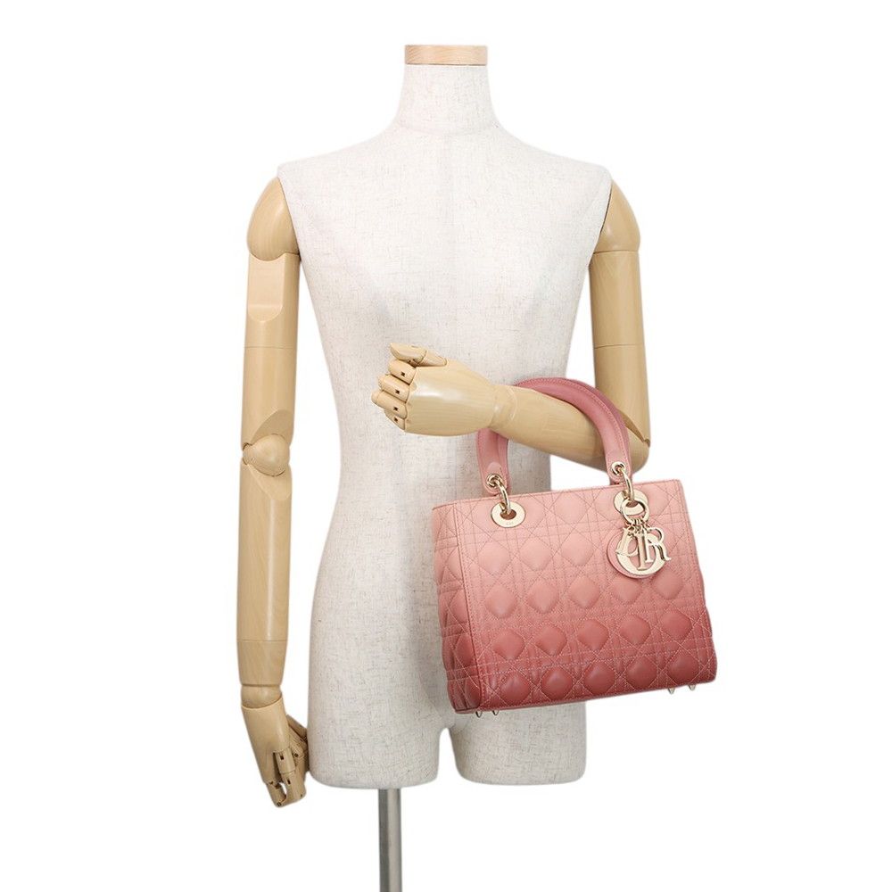 Dior Handbag Lady Dior Cannage Leather 2-Way — view 4
