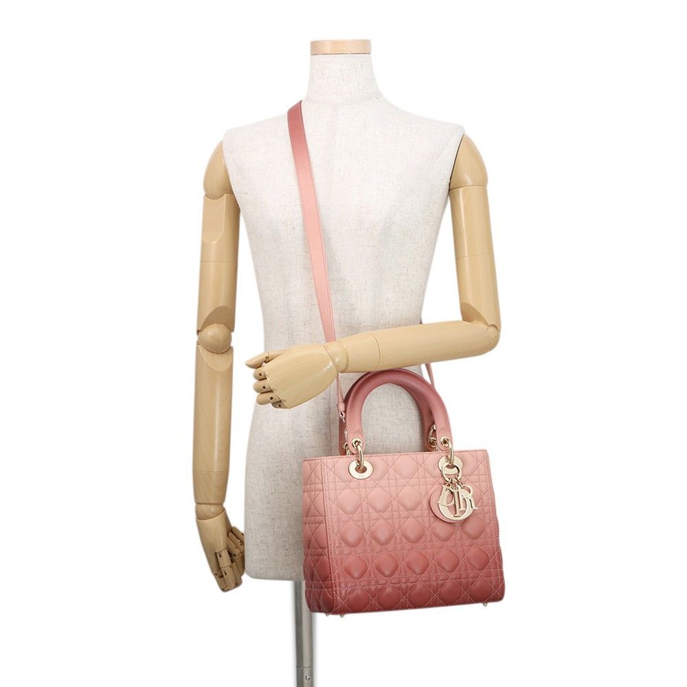 Dior Handbag Lady Dior Cannage Leather 2-Way — view 5