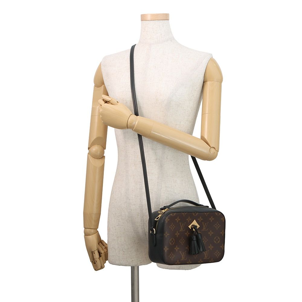 Louis Vuitton Shoulder Bag Monogram Saintonge Tassel Black — view 4