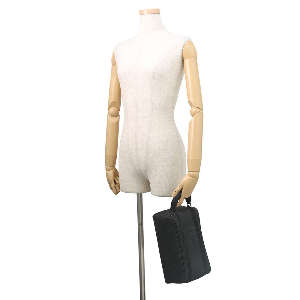 Louis Vuitton Clutch Monogram Shadow Dopp Kit Black — view 5