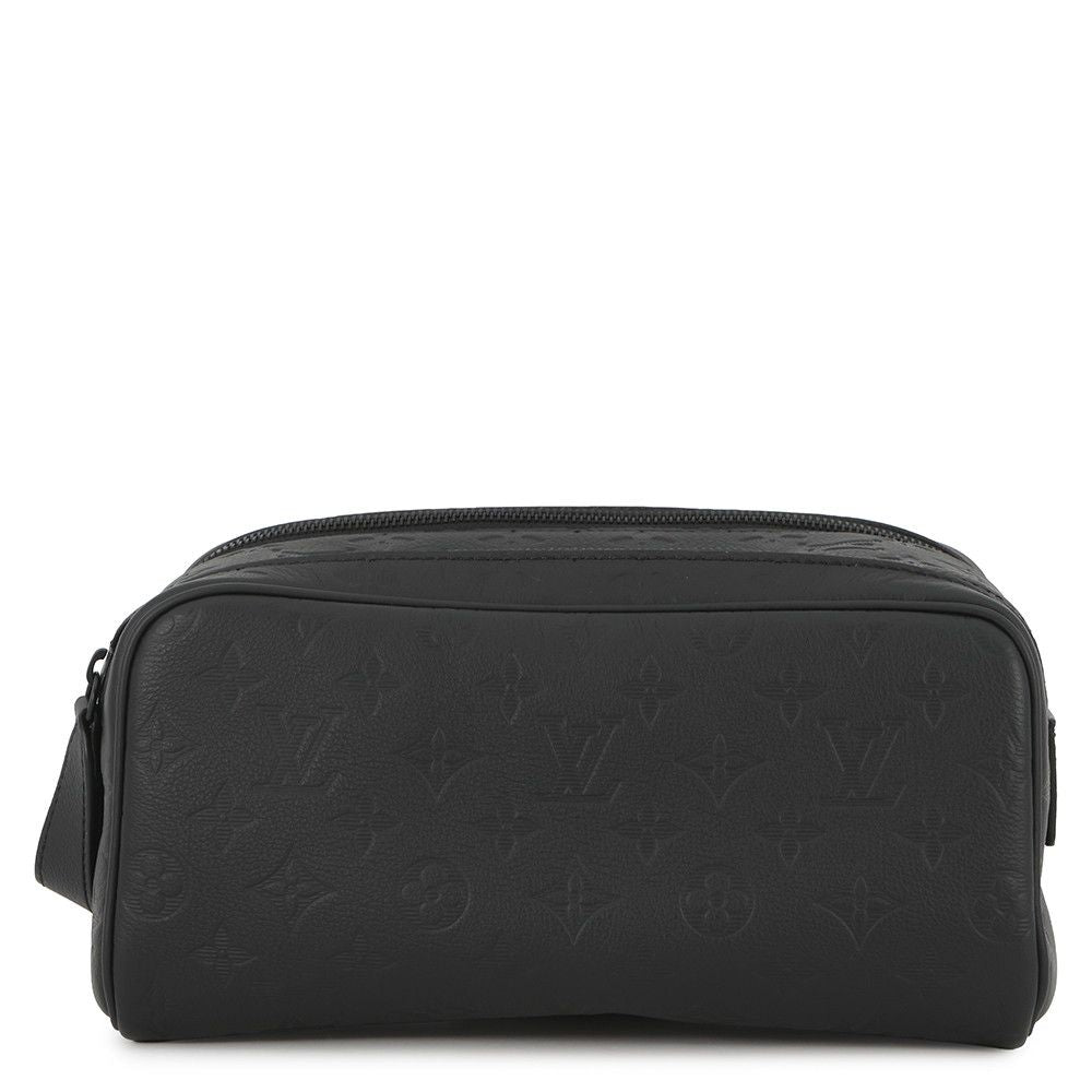 Louis Vuitton Clutch Monogram Shadow Dopp Kit Black