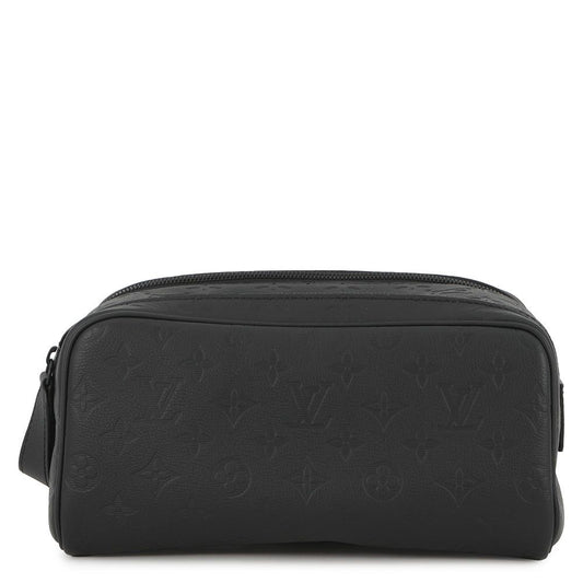 Louis Vuitton Clutch Monogram Shadow Dopp Kit Black
