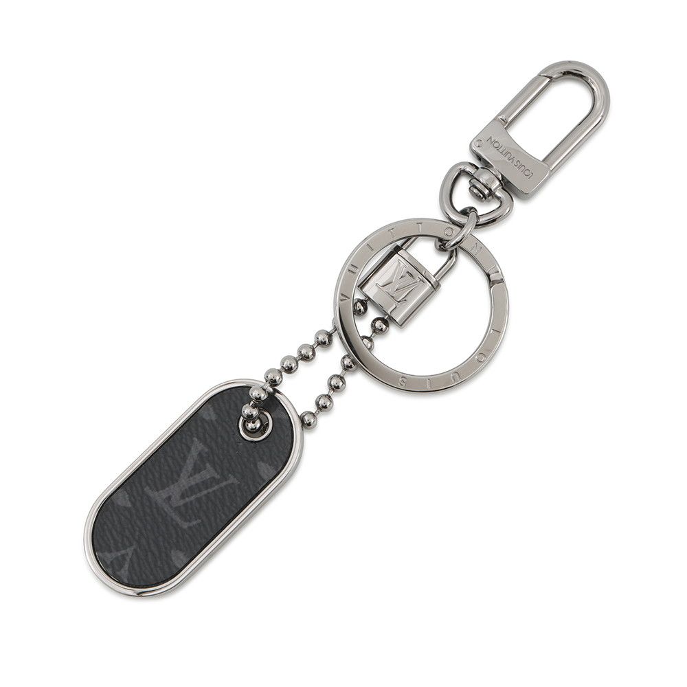 Louis Vuitton Key Holder Monogram Eclipse Porte Cles Tab Black