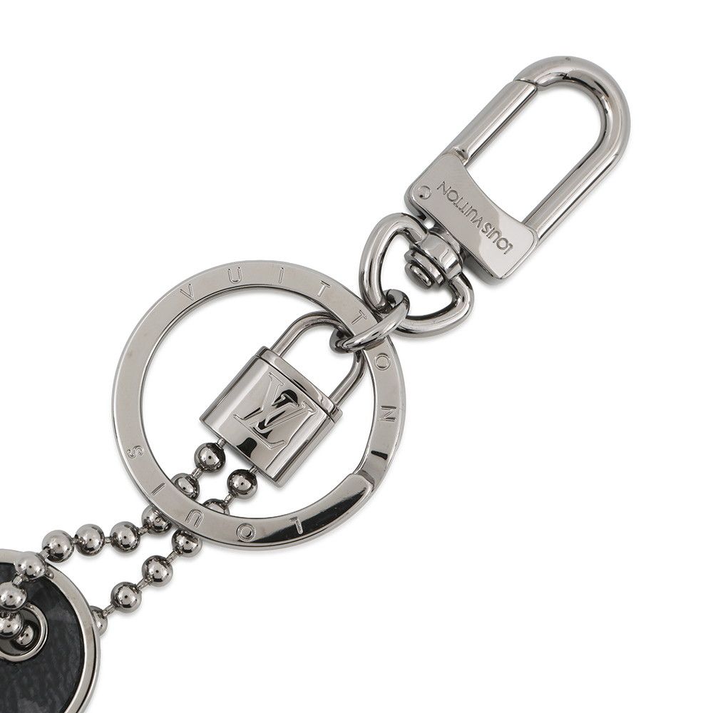 Louis Vuitton Key Holder Monogram Eclipse Porte Cles Tab Black — view 4