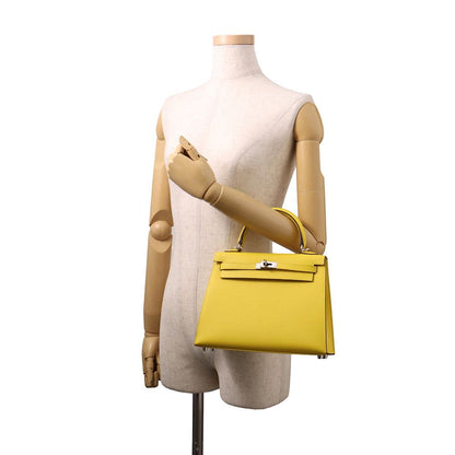 Hermes Handbag Kelly 25 Sellier Jo Nunapur Silver Epsom 2-Way Bag — view 4