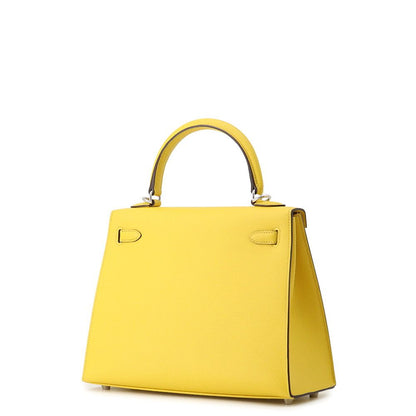 Hermes Handbag Kelly 25 Sellier Jo Nunapur Silver Epsom 2-Way Bag — view 2