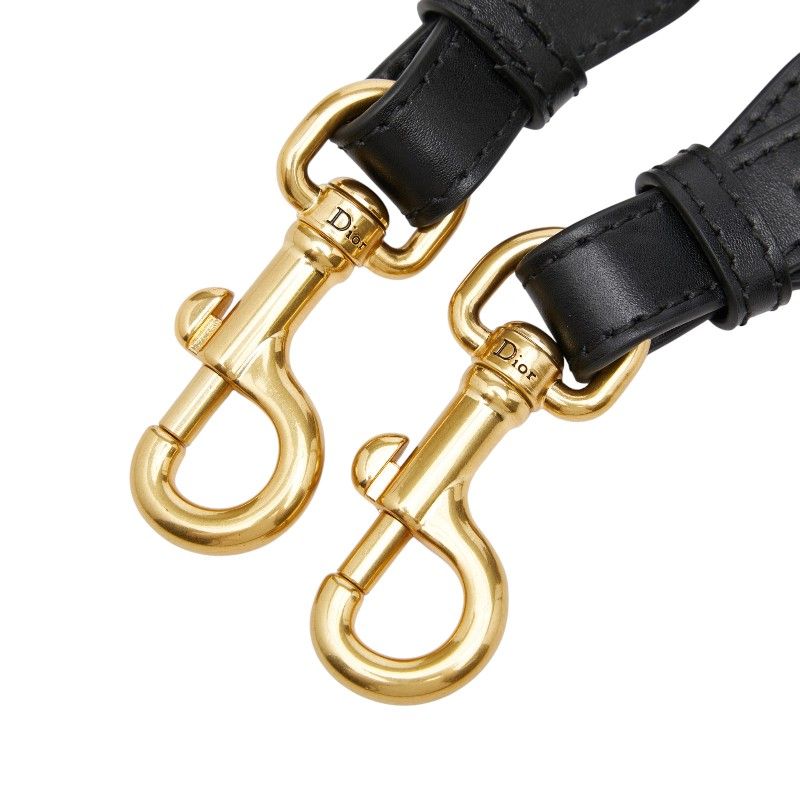 Dior le Shoulder Strap Black Beige Canvas Leather Su — view 5