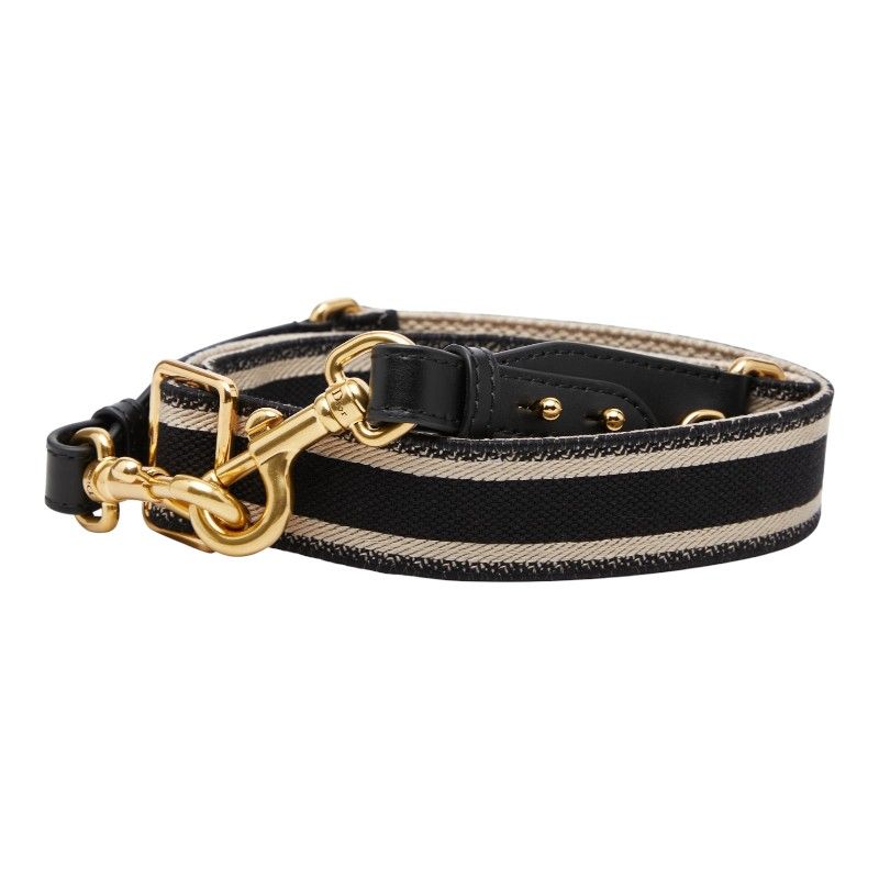 Dior le Shoulder Strap Black Beige Canvas Leather Su — view 3