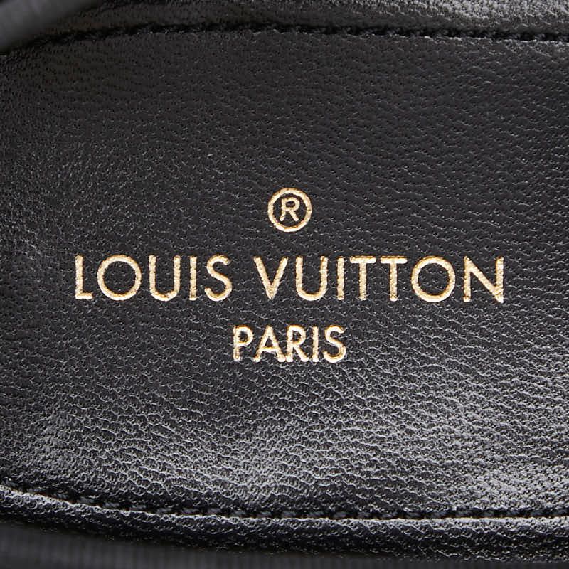 Louis Vuitton Damier Opera Shoes Slip on Black Leather Velour — view 6