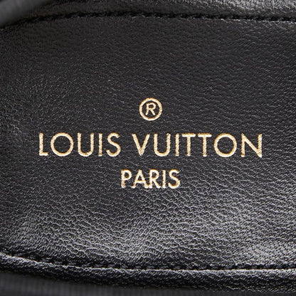 Louis Vuitton Damier Opera Shoes Slip on Black Leather Velour — view 6