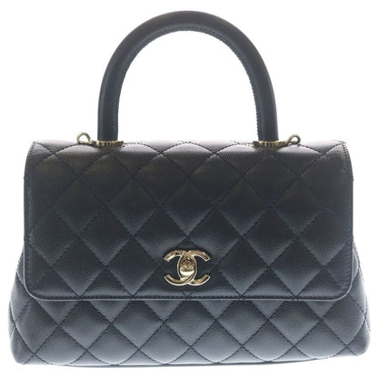 Chanel Coco Handle 24 XS CC Logo Caviar Leather 2-Way Chain Shoulder Bag GD