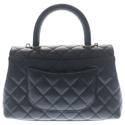 Chanel Coco Handle 24 XS CC Logo Caviar Leather 2-Way Chain Shoulder Bag GD — view 2