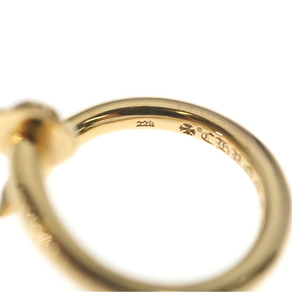Chrome Hearts 22k Nail Crsball Cross Ball Gold Ring — view 6