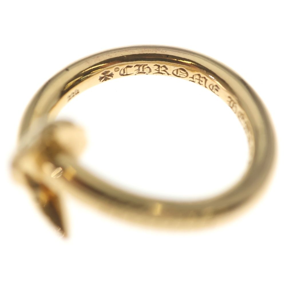 Chrome Hearts 22k Nail Crsball Cross Ball Gold Ring — view 5