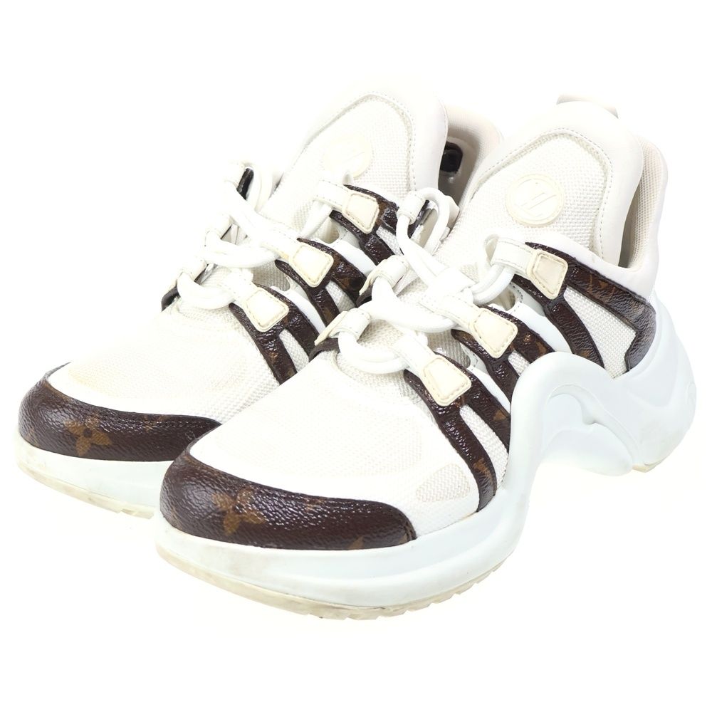 Louis Vuitton LV Aklite Line Monogram Lace Up High Cut Shoes Sneakers White — view 2