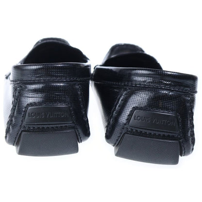 Louis Vuitton LV Logo Plate Perforated Leather Low Cut Driving Shoes Loafers — view 3