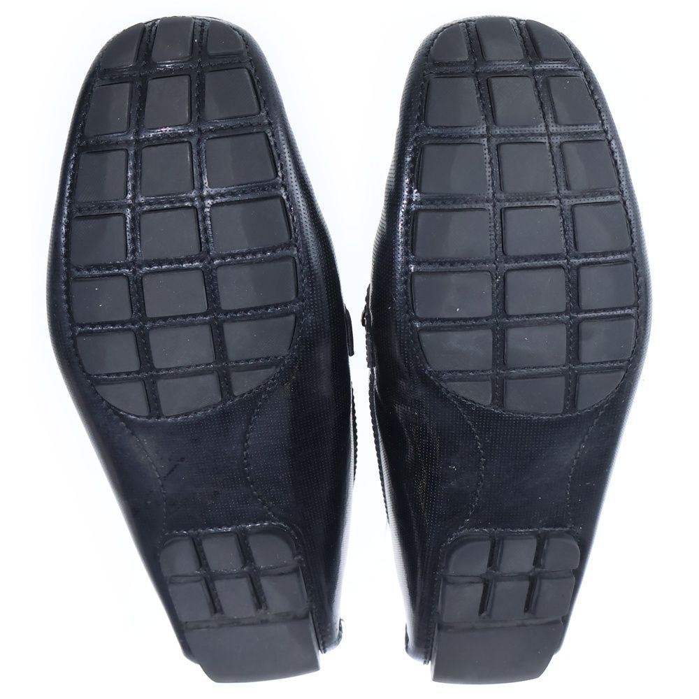 Louis Vuitton LV Logo Plate Perforated Leather Low Cut Driving Shoes Loafers — view 5