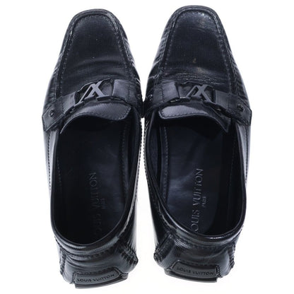 Louis Vuitton LV Logo Plate Perforated Leather Low Cut Driving Shoes Loafers — view 4