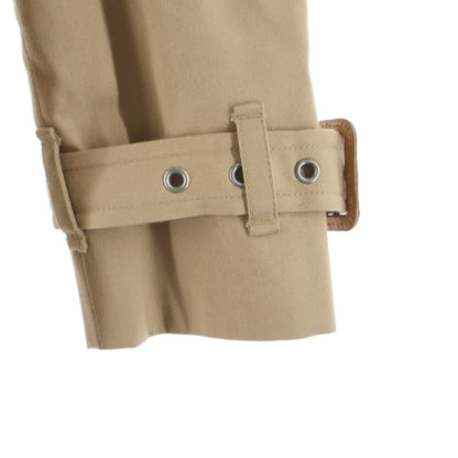 Saint Laurent Paris Hedi Slimane Era Lining Check Trench Coat with Belt Beige — view 5