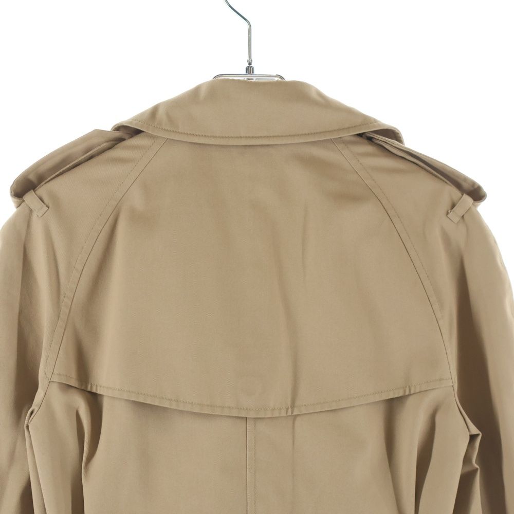 Saint Laurent Paris Hedi Slimane Era Lining Check Trench Coat with Belt Beige — view 4