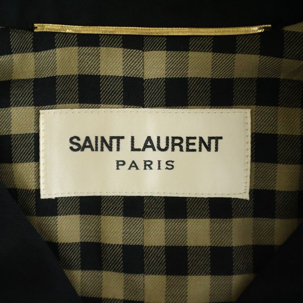 Saint Laurent Paris Permanent Collection Eddie Era Lining Check Trench Coat — view 6