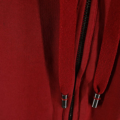 Dolce & Gabbana Logo Plate Zip Up Sweatshirt Hoodie Red — view 5