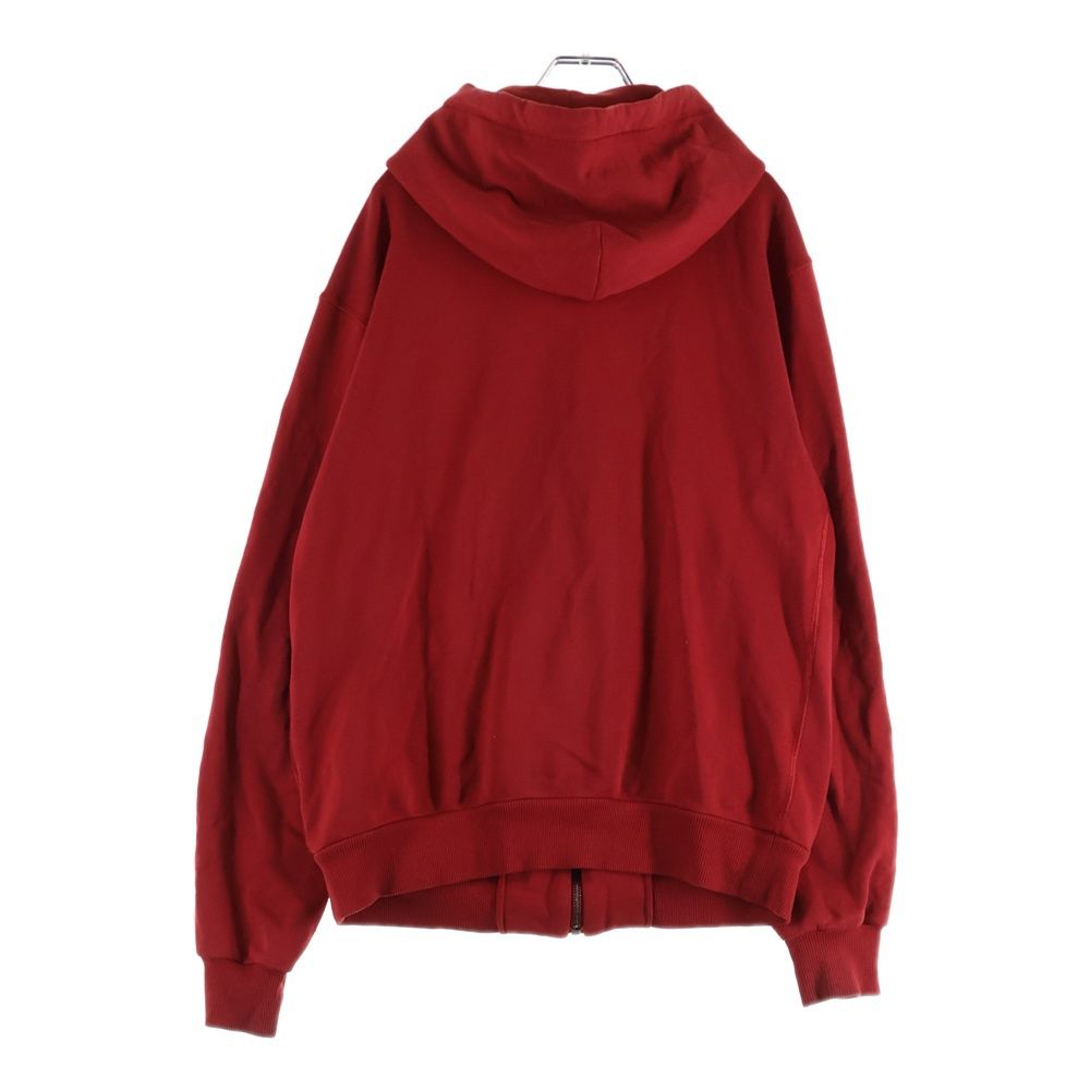 Dolce & Gabbana Logo Plate Zip Up Sweatshirt Hoodie Red — view 2