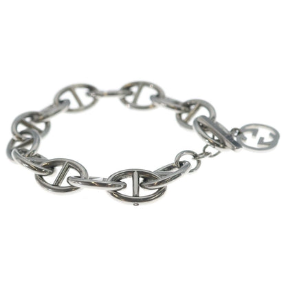 Gucci GG Logo Charm Anchor Chain Bracelet Silver — view 3