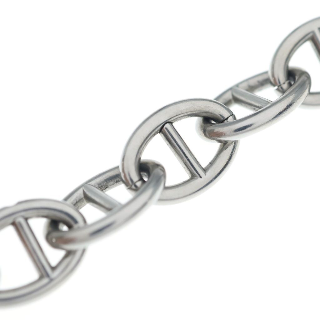 Gucci GG Logo Charm Anchor Chain Bracelet Silver — view 6