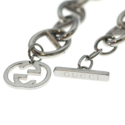 Gucci GG Logo Charm Anchor Chain Bracelet Silver — view 5
