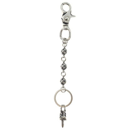 Chrome Hearts Clip No2 Ball Cross Key Chain Silver Key Holder — view 2